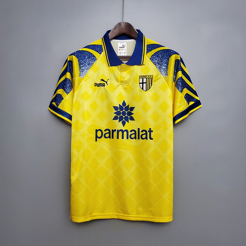 AAA Quality Parma 95/97 Away Yellow Soccer Jersey